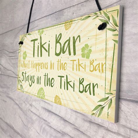 Tiki Bar Accessories Home Garden Bar Plaque Pub Bar Kitchen Man Cave