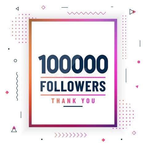 Thank You 100000 Followers 100k Followers Celebration Modern Colorful