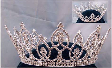 Beauty Pageant Rhinestone Full Crown Tiara Crowndesigners