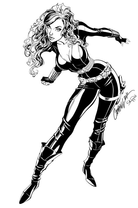 A former kgb agent, natalia romanova otherwise known as black widow defected to the united states from the soviet union (later known as russia) to join s.h.i.e.l.d. Black Widow - Inks by J-Skipper on DeviantArt