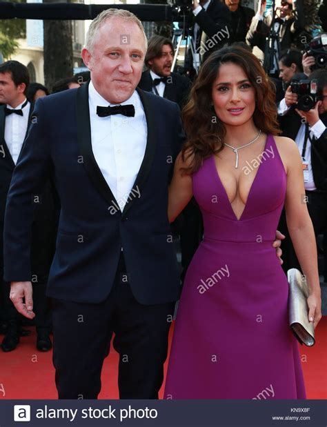 You're always more luxurious than someone else. CANNES, FRANCE - MAY 17: Salma Hayek, Francois-Henri ...