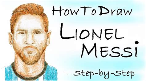How To Draw Lionel Messi Pencil Sketch Tutorial Step By Step