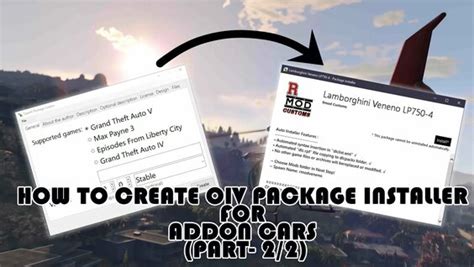 How To Create Oiv Package Installer For Addon Cars Part 22 L