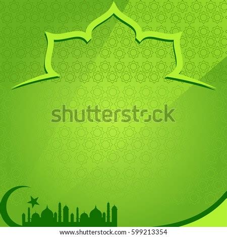 Kegiatan ini merupakan hasil kreativitas bangsa indonesia, baik sisi penamaannya maupun cara pelaksanaannya. Green Muslim Background Design Template Stock Illustration ...