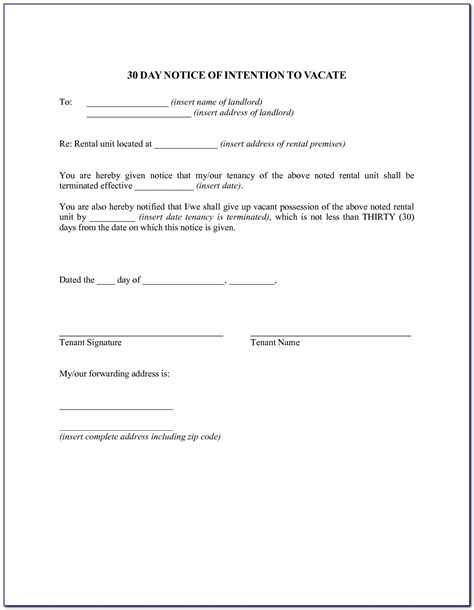 Landlord Day Notice To Vacate Form Form Resume Examples Evkbavbo D