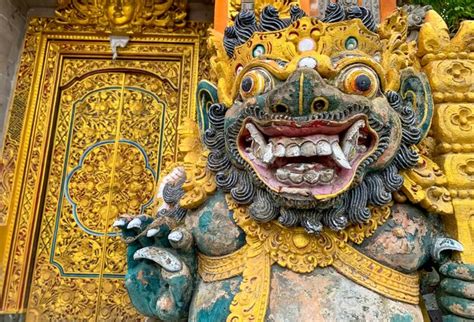 Premium Photo Traditional Old Ancient Balinese Statue Of Demon Angel