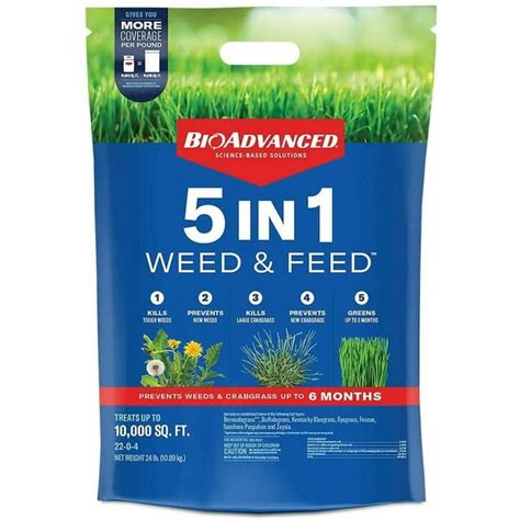 Bioadvanced 704865u 5 In 1 Weed And Feed Lawn Fertilizer And Crabgrass