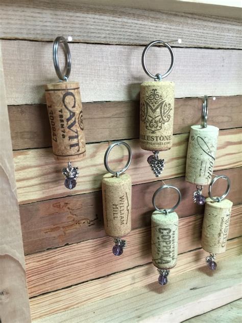 Items Similar To Recycled Wine Cork Keychain On Etsy