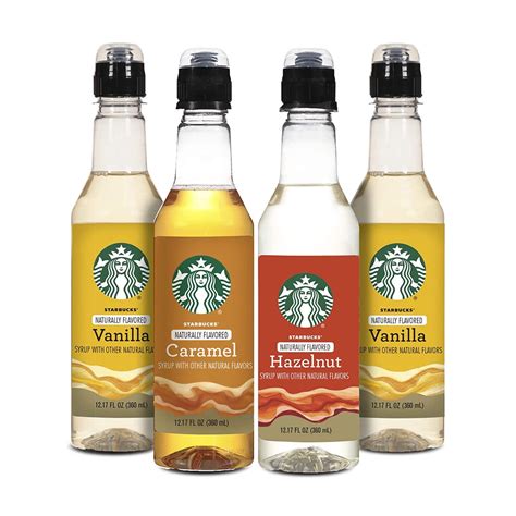 Starbucks Coffee Mate Syrup Collection Vanilla Hazelnut Caramel