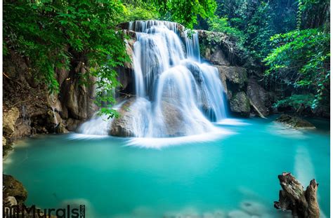 Huay Mae Kamin Waterfall In Kanchanaburi Province