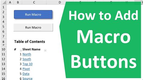 How To Create Macro Buttons In Excel Worksheets Youtube