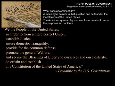Preamble To The Us Constitution Slideppt