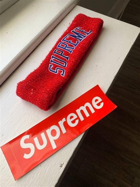 Supreme Supreme X New Era Headband Sequin Arc Logo Grailed