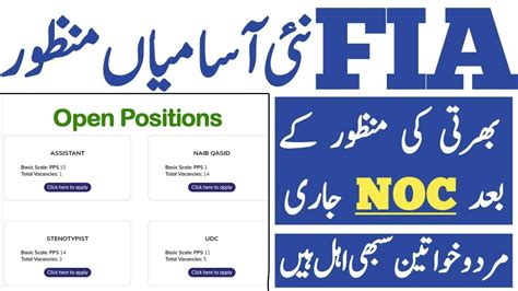 Fia Latest Govt Jobs Federal Investigations Agency Jobs 2023 Fia Jobs 2023 Apply Online Youtube