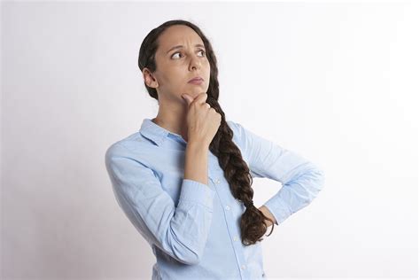 Person woman with blue denim jacket denim. Thinking,person,person thinking,think,young - free image ...