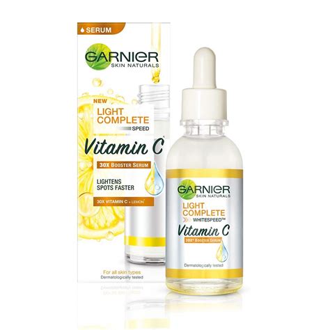 Tried dr sensitive collagen + vitamin c serum and see the result! Garnier Light Complete VITAMIN C Booster Face Serum 30 ml ...