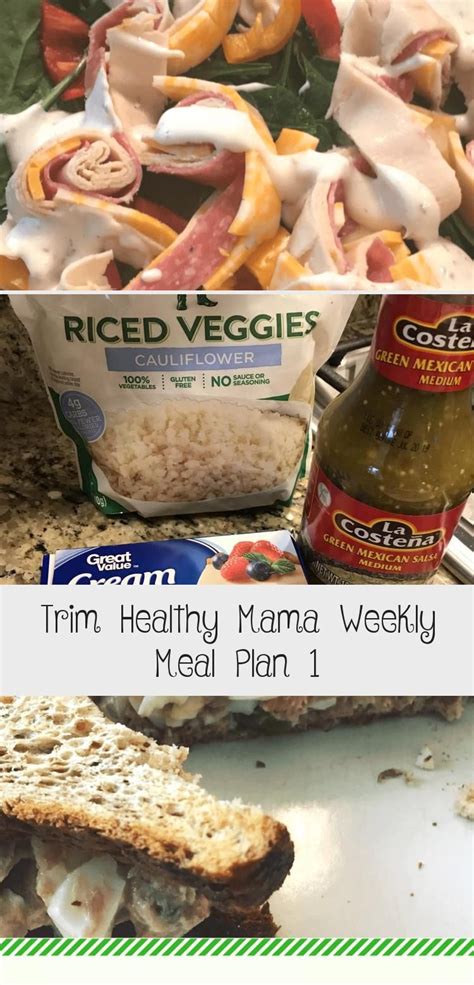 Trim Healthy Mama Weekly Meal Plan 1 in 2020 (With images ...