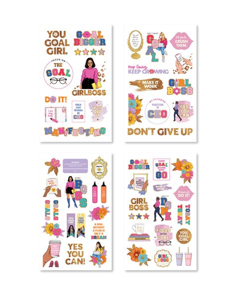 You Goal Girl Planner Sticker Book Set Of 6 Rongrong Wholesale