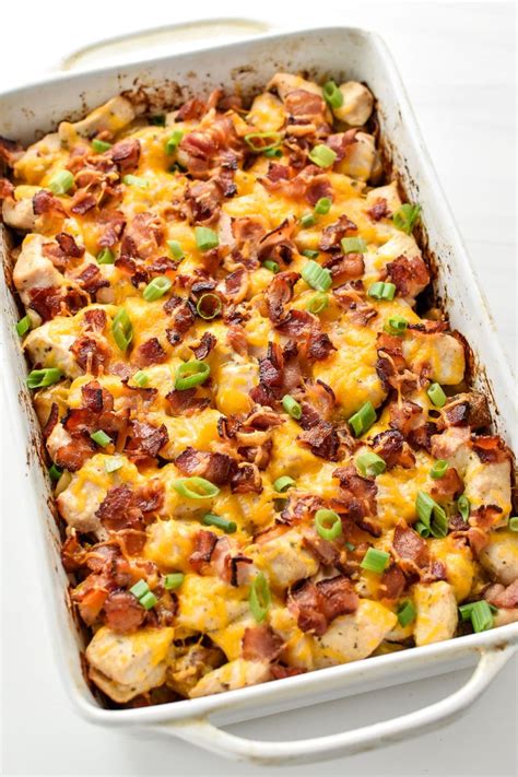 Step 8 check a few potatoes to see if they're done by inserting a fork into the center. How To Make Baked Potato Casserole in 2020 | Chicken bacon ...