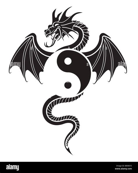 Flying Dragon Símbolo Yin Yang Colgantes Fotografía De Stock Alamy