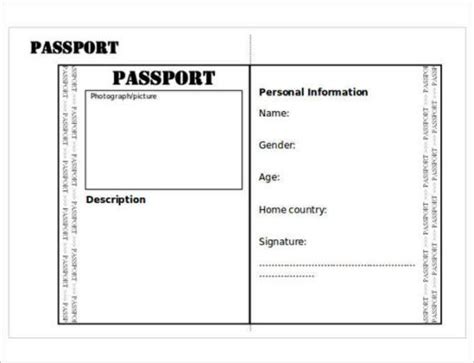 Twinkl Resources British Passport Passport Template Passport