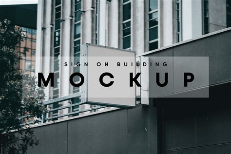 Sign On Building Mockup Graphic By Mockupforest · Creative Fabrica