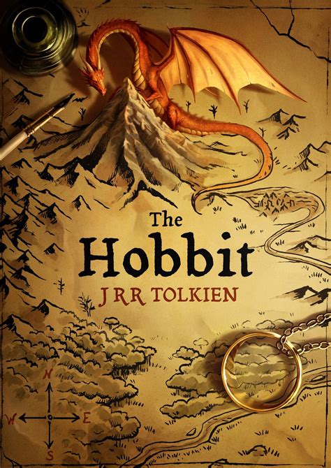 The Hobbit Book Cover By Johanna Tarkela Rimaginarymiddleearth