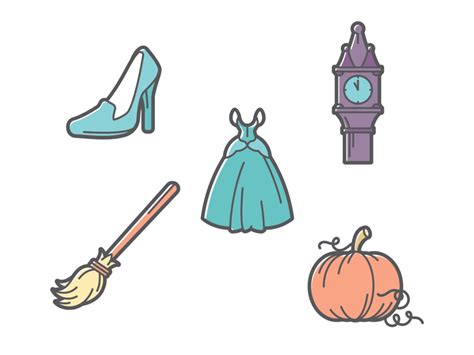 Cinderella Icon Pack Disney Symbols Disney Doodles Disney Icons