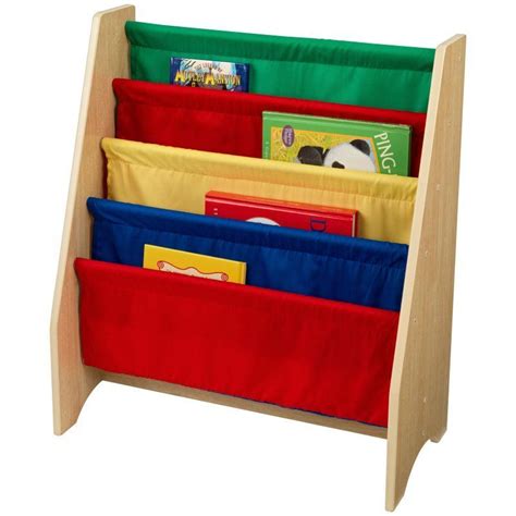 Kidkraft 4 Shelf Primary Colored Sling Bookshelf 14226 14226