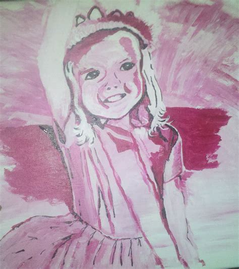 Acrylic On Canvas Pink Princess Uploaded With Pinterest Android