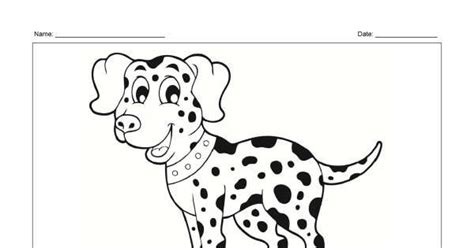 Coloring pages for kids to print coloring dog page dalmatian. Dalmatian - Colouring Page - Animaplates