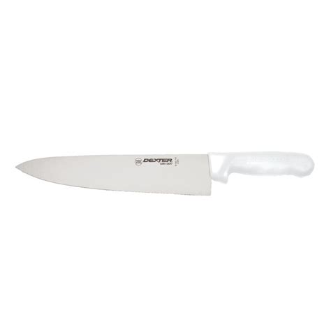 Dexter Sani Safe Stainless Steel Cooks Knife With White Polypropylene