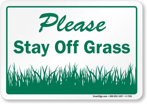 Please Stay Off Grass Sign Parking Sign Sku S 7261