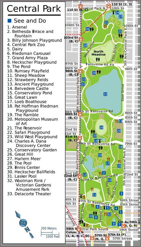 Central Park Map Printable