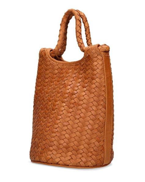 Bembien Lina Woven Leather Top Handle Bag In Brown Lyst