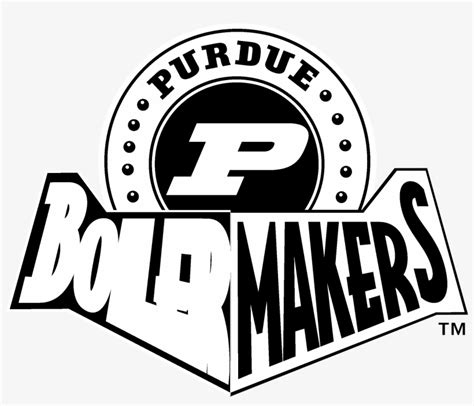 Purdue University Boilermakers Logo Black And White Purdue