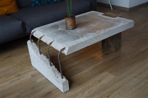 :) einfaches diy upcycling aus alten holzbalken. Tisch aus Beton - die letzten Trends | Wohnzimmertische ...