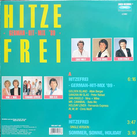Various Hitzefrei German Hit Mix 89 12″ Maxi Akerrecordsnl