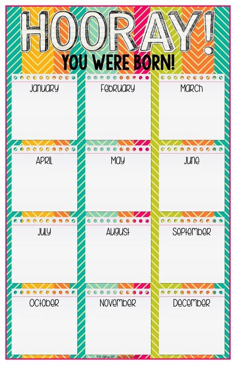 Check spelling or type a new query. Printable For Classroom Birthday Charts Printable For ...