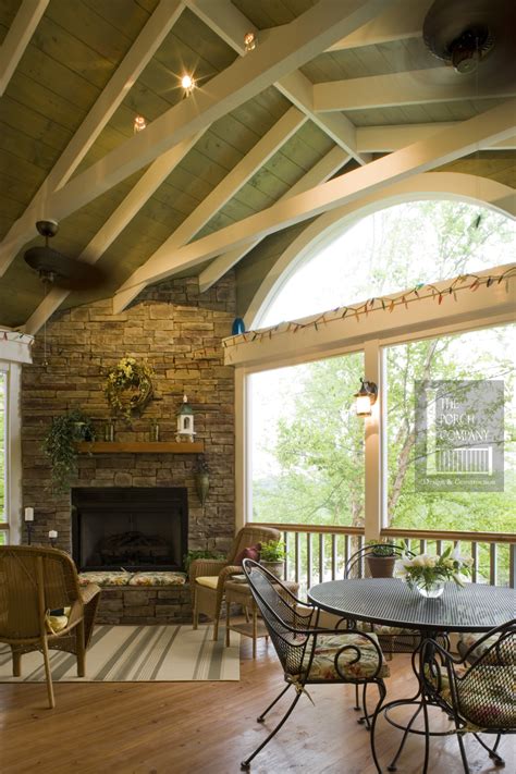 Vaulted ceilings often have exposed beams and these appeal to many people. Porch ceiling beams - The Porch CompanyThe Porch Company