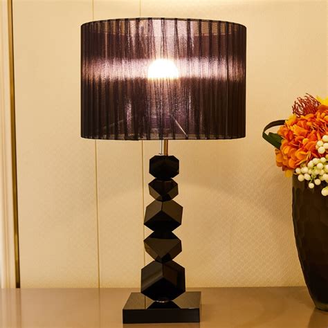 Tuda Black Crystal Table Lamp For Bedroom Led Table Lamps Crystal