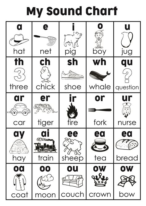 Sound Chart Guide Phonics Posters Cvc Words Digraph