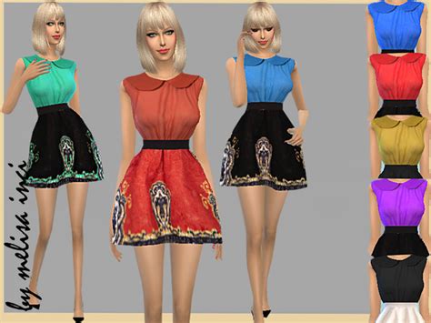 The Sims Resource Skater Dress By Melisainci • Sims 4 Downloads