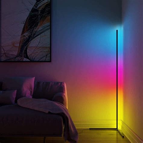 Modern Minimalist Led Corner Floor Lamp Rgb Colour Color Changing