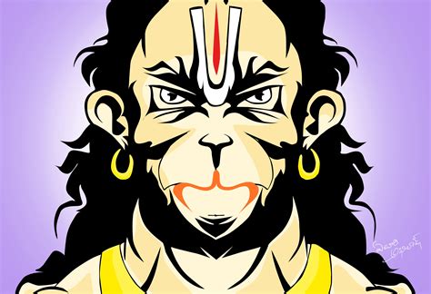 Hanuman Lord Hanuman Vector Art Anime Quick Fictional Characters