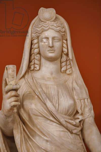 Detail Of The Statue Of The Godess Persephone 2nd Century By Roman
