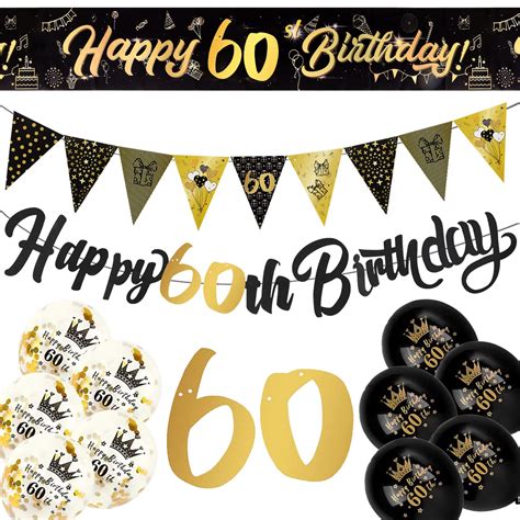 Buy 60th Birthday Decoration Kit 13 Pieces Birthday Party Decoration