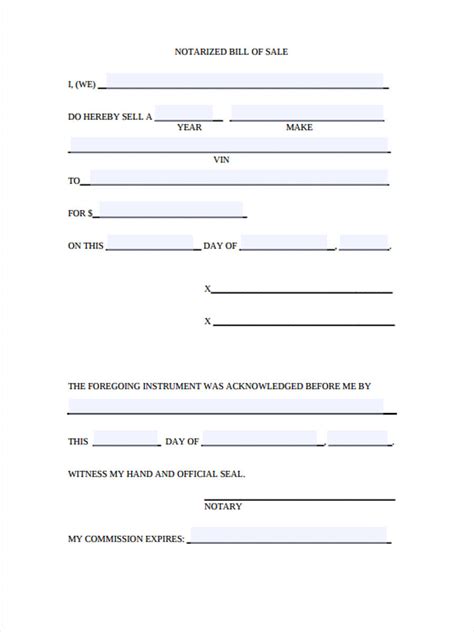 FREE Sample Bill Of Sale Forms In PDF Ms Word