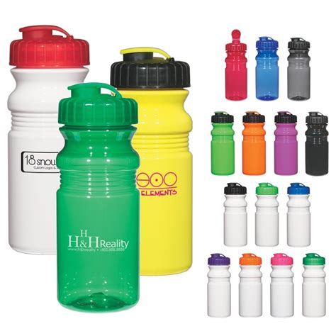 Customized Poly Clear 20 Oz Fitness Bottle Promotional Plastic Sports