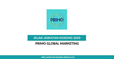 Fresh graduate and spm leavers are encouraged to apply. Jawatan Kosong Terkini Primo Global Marketing ~ Graduate ...